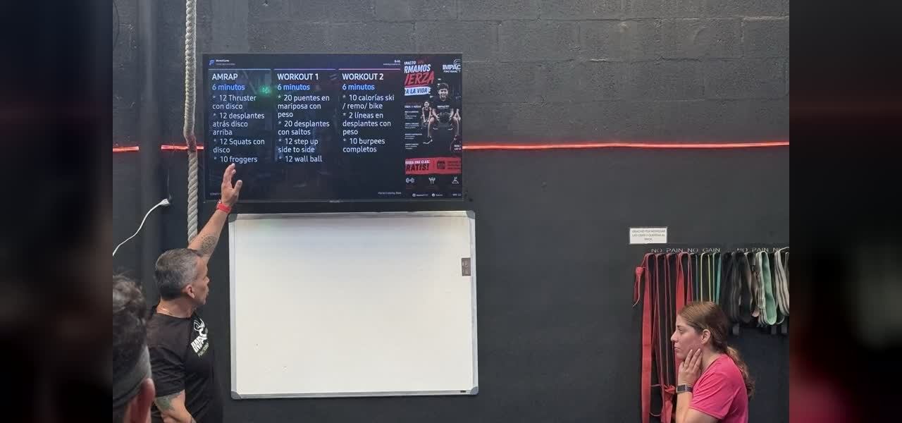 Una clase con el entrenamiento a la vista